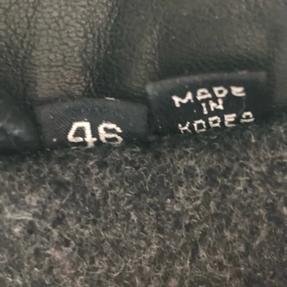 Hugo Boss Black Soft Leather Removeable Sheepskin Collar Bomber Jacket Men's 46 - Picture 11 of 16